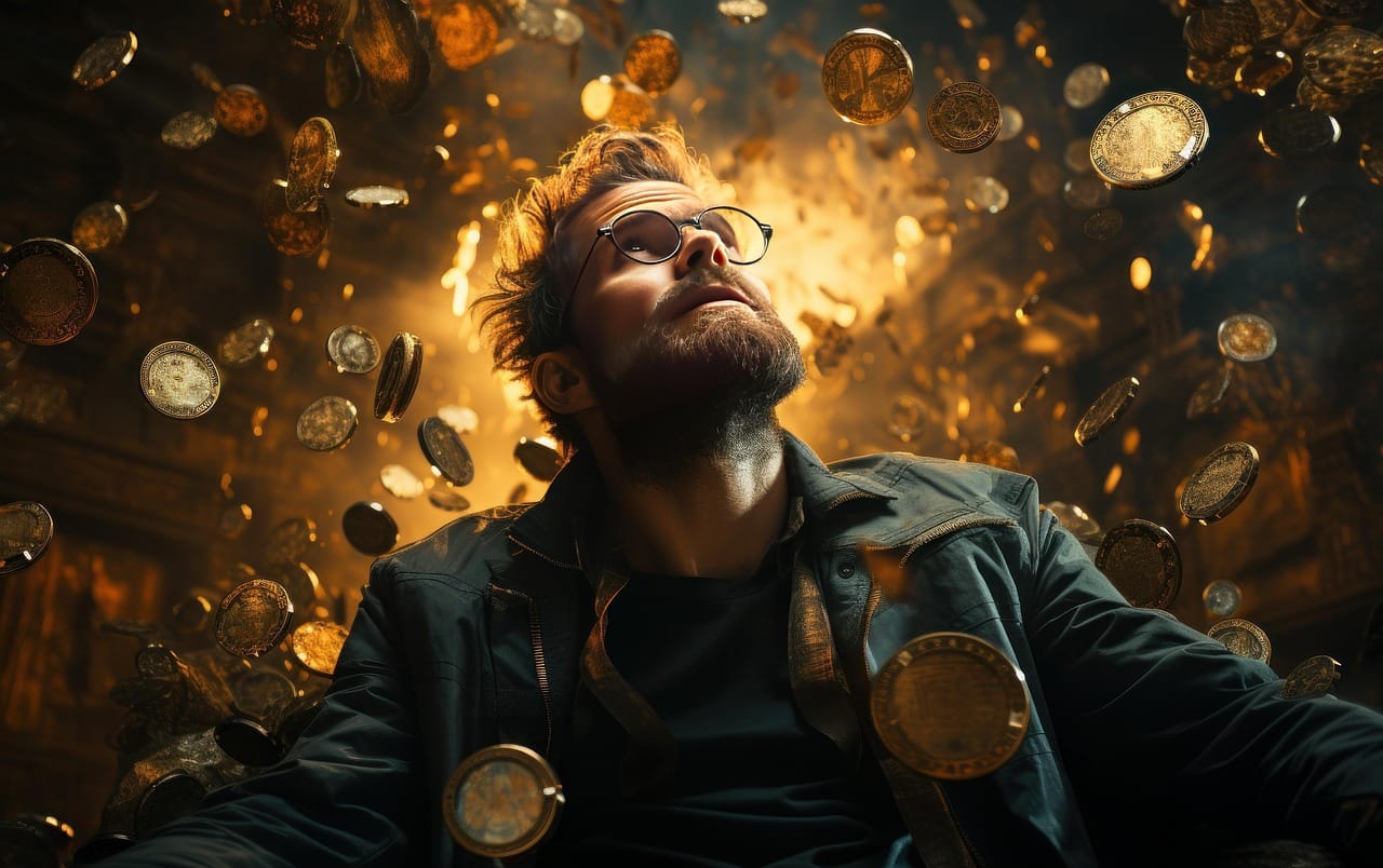 ai generated, man, coins, money, weatlh, currency, business, income, finance, gold, male, ai generated, money, money, money, money, money, currency, income, income, income, income, income, finance
